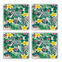 Hermia TBA5718834 Alfombrilla de Cristal de Piedra Natural Juego de 4 Piezas 10x10x1cm